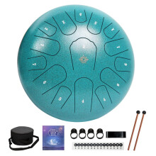 Yasisid Stalen Tong Drum 30 cm 15 Noten Muziekinstrumenten, Handpan Drum, met Tas, Muziekboek, 2 Kloppers