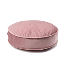YIUOR Capa de Almofada Redonda de Veludo para Yoga e Decoração (19.7IN, Rosa Pó)