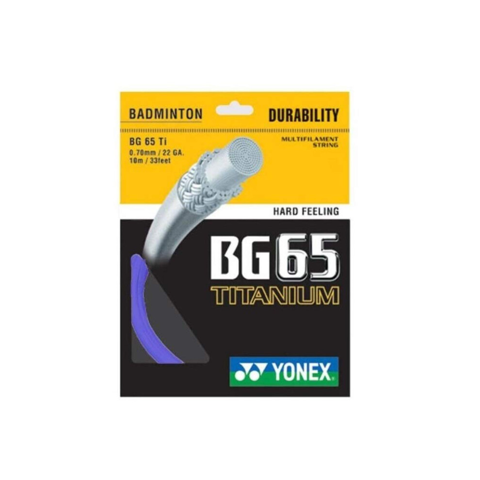 Cordage de badminton Yonex BG-65 Ti Bleu