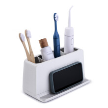 YouCopia Ledge Suporte para Escovas de Dentes, 3 Slots, Organizador de Bancada de Casa de Banho