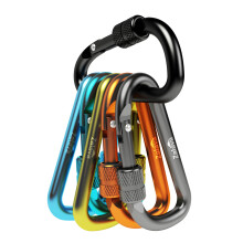 Zalava 6st 2"D-Clip Hållbar Låsbar Karbinhake Nyckelring Klipp med Krok