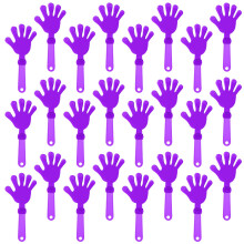 ZCYSRLQIN 24 Pcs Lila Handklappare 19 cm Klappare Ljudmaskiner Partygåvor Plast