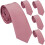 Zenxus solid tynde b?nd til m?nd 25 tommer slanke st?vede rosebulk til bryllup og aktiviteter 5-pack 1