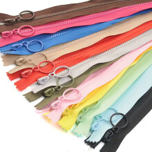 Wonesifee Ritsen Kleurrijke Hars 14 stuks Ringtrekkers #3 Kunststof met opheffende scheidingsritsen voor kleding DIY Kinderen Jas Naaien Ambacht Geme