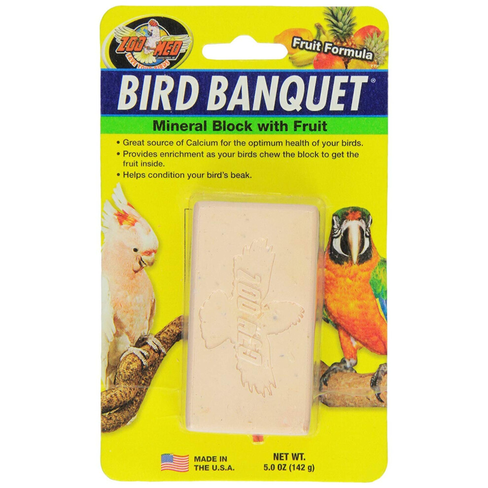 Zoo Med Bird Banquet Mineral Block With Fruit