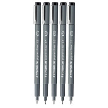 Staedtler 0,5 mm Pigment Liner Fineline Sketching Piirustus Piirustuskynt 5 kpl pakkaus