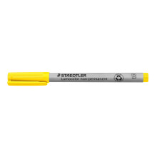 Staedtler 312 Lumocolor Pen B Point 1.0 2.5 mm Non-Permanent 10 pcs in Cardboard Case yellow