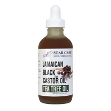 STAR CARE 100% Virgin Jamaicansk svart ricinolja 4oz/120ml (Tea Tree)