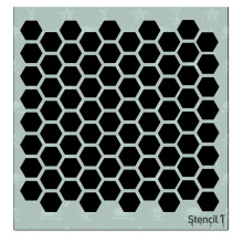 Stencil1 x 6-tommer Stencil-Sekskant