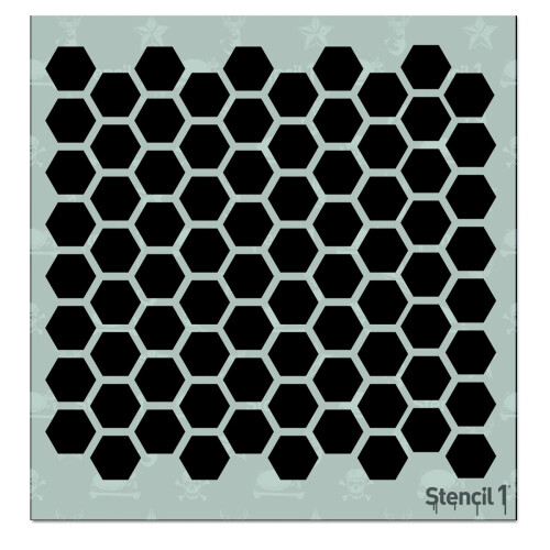 Stencil1 x 6-tommer Stencil-Sekskant