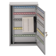 Sterling KC150H Single Door Key Cabinet with 150 Hooks Grey