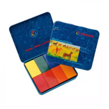 Stockmar Beeswax Block kredki z zestawem 8 - Nie toksyczne bezpieczne naturalne kredki jumbo dla dzieci i doroslych - Waldorf Homeschool -waldorf