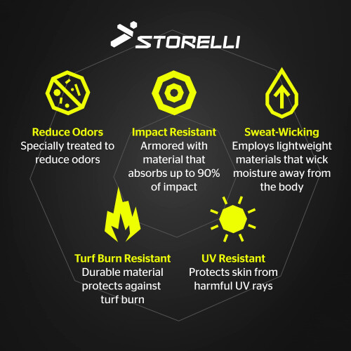 Storelli BodyShield Κηδεμόνες Γονάτου, Υψηλή Προστασία, Αντοχή στον Ήλιο για Ποδόσφαιρο 2