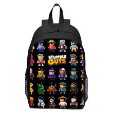 (Style R)Stumble Guys Schulranzen Rucksack Kinder Cartoon-Muster große Kapazität Schüler