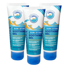 STREAM 2 SEA Sun & Sting Lugnande Aloe Gel Ekologisk Aloe Vera Gel fr ansikte och kropp After Sun Care & Sunburn Relief - paket med 3