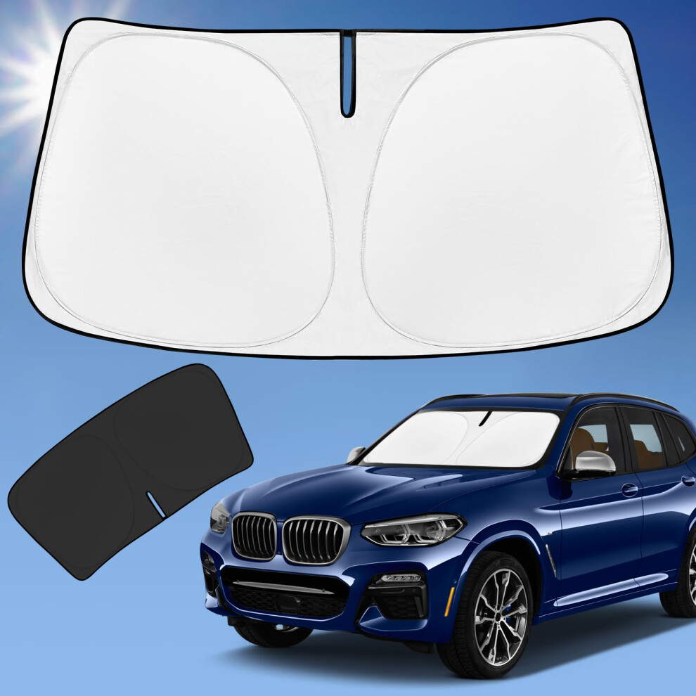 Sun Shade Sunshade For Hyundai Elantra Windshield Cover 4-Layer Front Window Shade Custom Fit Elantra 2021-2024 2025 Sun Visor 240T Retractable Shade 768531720094