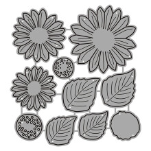 Zonnebloemen Metalen Stansmessen Sjabloon Premium Bloemen Die-Cuts Set voor het maken van kaarten DIY Scrapbooking Album Fotodecoraties Papier Knutse