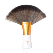 SunFX Finishing-Puderpinsel | Große professionelle Fächerbürste für den Salongebrauch | Perfekt für Spray Tan Powder | Weiß