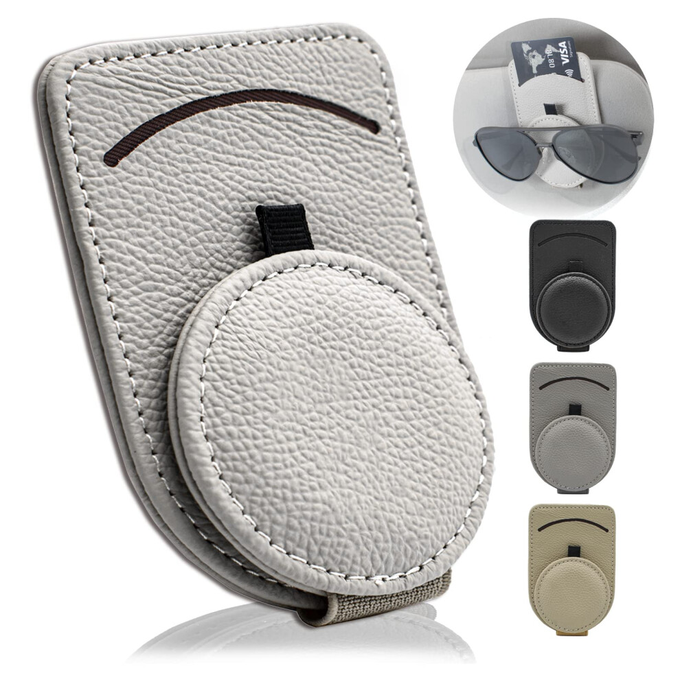 Sonnenbrillenhalter Fur Die Sonnenblende Im Auto, Magnetisch, Sonnenbrillenhalter Fur Autozubeh?Rteile, Leder-Sonnenbrillenhalter Fur Die Sonnenb-image