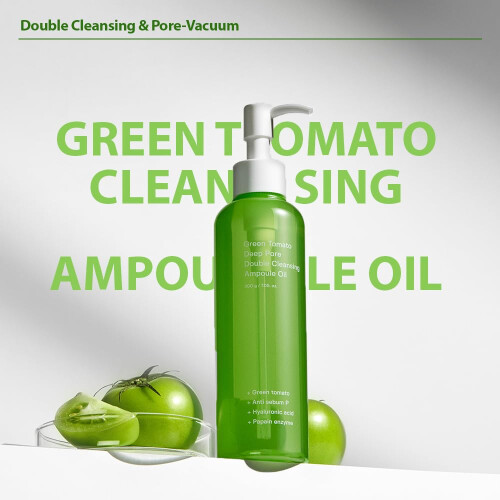 Green Tomato Deep Pore Double Cleansing Ampoule Oil 1