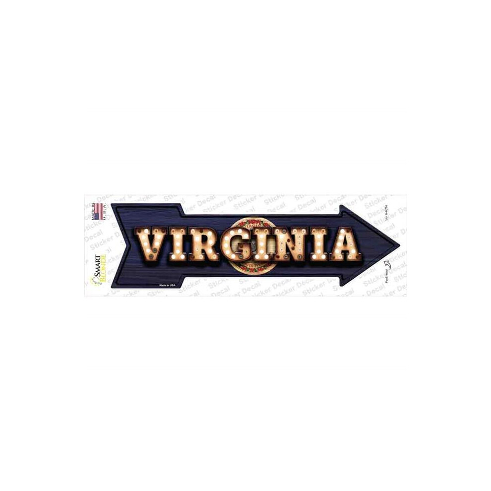 Smart Blonde A-626S-M Virginia Bulb Lettering Novelty Arrow Sticker Decal - Medium 792636448508