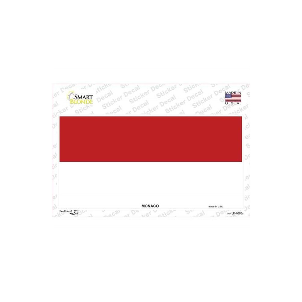 Smart Blonde Lp-4086S-M Monaco-C Flag Novelty Sticker Decal - Medium 792636457388