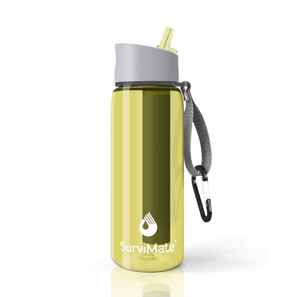 Survimate 0.01m Ultra-Filtration Filtered Water Bottle  Portable Water Filter Bottle with 4-Stage Filtration for Survival  Camping  Hiking  Backpackin-image-OPC-PFPNQ62-NEW