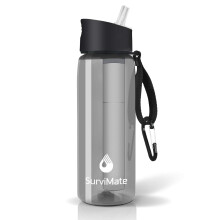 Bottiglia d'acqua filtrata Survimate da 0,01 m con ultrafiltrazione, bottiglia portatile con filtro per acqua con filtrazione a 4 stadi per sopra