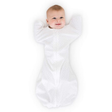 SwaddleDesigns bergangs-Pucksack, Arme hoch, halblange rmel und Fustlingsmanschetten, Pucksack fr Neugeborene, bergang zum Babyschlafsack, tragb
