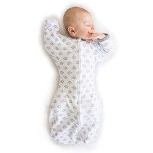 SwaddleDesigns bergangs-Pucksack, Arme hoch, halblange rmel und Fustlingsmanschetten, Pucksack fr Neugeborene, bergang zum Babyschlafsack, tragb