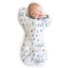 SwaddleDesigns bergangs-Pucksack, Arme hoch, halblange rmel und Fustlingsmanschetten, Pucksack fr Neugeborene, bergang zum Babyschlafsack, tragb