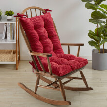 Almofadas para Cadeira de Baloiço Sweet Home Collection Premium com Tiras, 1 Contagem (Pacote de 1), Vermelho Veludo