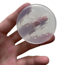 Szecl Fish Scale Resin Mold 12mm Round Resin Cabochons for Jewelry Making Earrings Silicone Mold Flat Back Round Dome 6 Cavities DIY Pendant Accessori