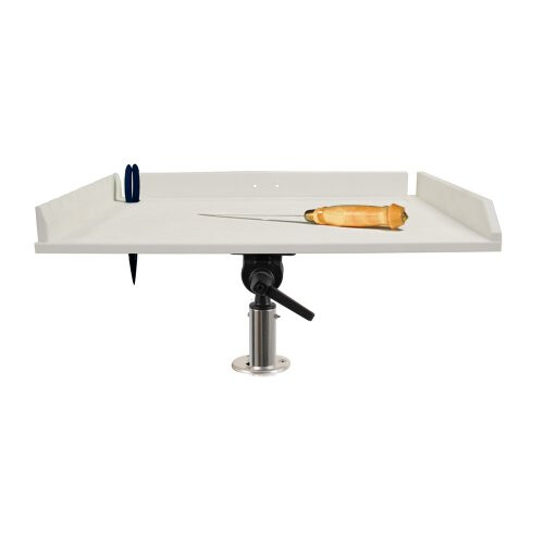 Taco 20 """" Poly Filet Table m/justerbar Gunnel Mount - White