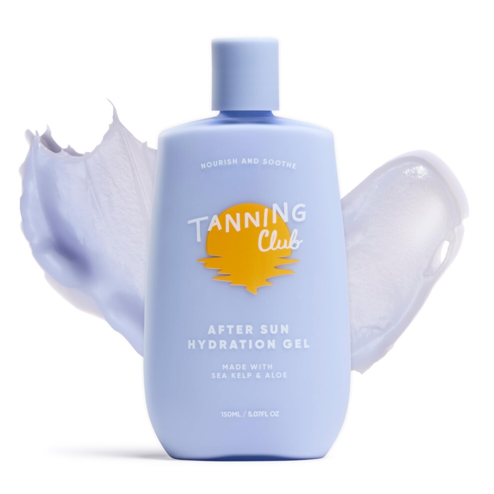 The Soho Tanning Club Tanning Club After Sun Hydration Gel - Aloe Vera Lotion For Sunburn & Sea Kelp Gel For Cooling Soothing And Hydrating Sun-Kissed Skin - Tan Extender