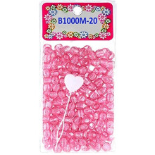 Tara metallic kleur 12 mm plastic kralen voor vlechthaar 240 stuks in ?n verpakking (pak van 1 roze)