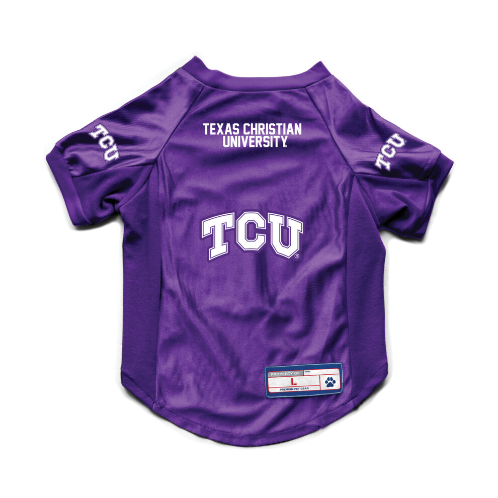 Maillot Extensible Pour Animaux De Compagnie Tcu Horned Frogs, Taille L - Commande Sp Ciale-image
