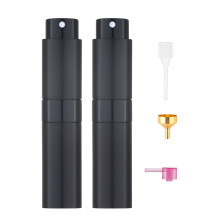 Tekson 8ml Travel Perfume Atomizer Refillable Mini Cologne Spray Bottle Empty Small Aftershave Portable Sprayer for Liquid Dispenser (Pink&Gold)