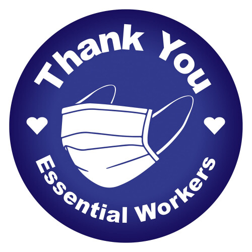 Thank You Essential Workers Button