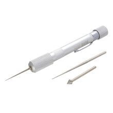 The Beadsmith Bead Reamer Set - 3 Interchangeable Diamond Coated Tips - Anodized Aluminum Hollow Handle for Storage - Tools for Opening & Enlargi