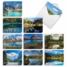 Det bedste kortfirma - 20 Landscape Nature Note Cards Blank (4 x 5,12 tommer) (10 design 2 hver) - Reflektioner AM1728OCB -B2X10