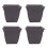 Vasos Quadrados Eclipse de 20 cm com Prato - Vasos para Plantas de Interior e Exterior (Pack de 4) 1