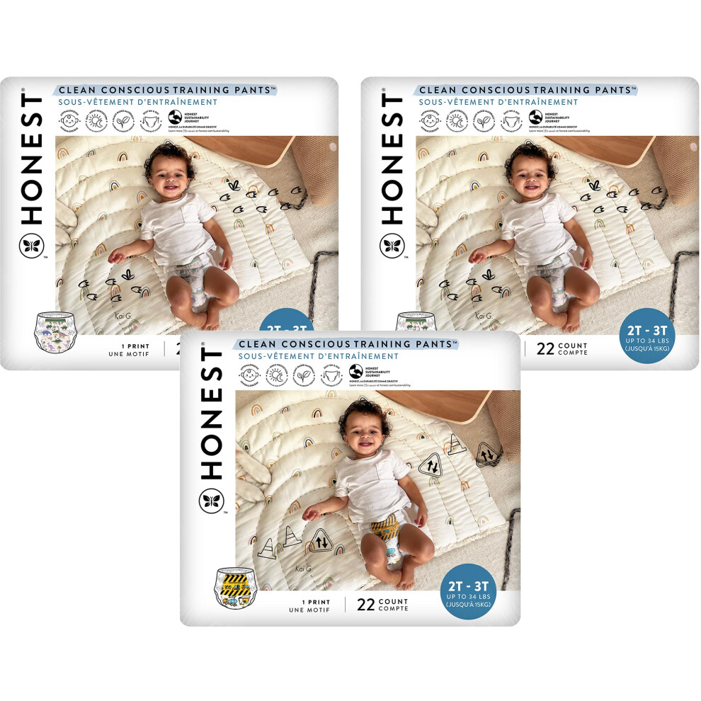 Het Eerlijke Bedrijf The Honest Company Clean Conscious Training Pants | Plant-Based Sustainable Diapers | Rompin' & Stompin' + Diggin' It | Size 2T/3T (Up To 34 Lbs) 66