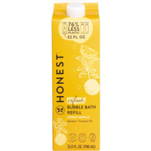 The Honest Company schuimbad navulling | Zacht voor baby's | Natuurlijk verkregen, traanvrij, hypoallergeen | Citrus Vanilla Refresh 946 ml