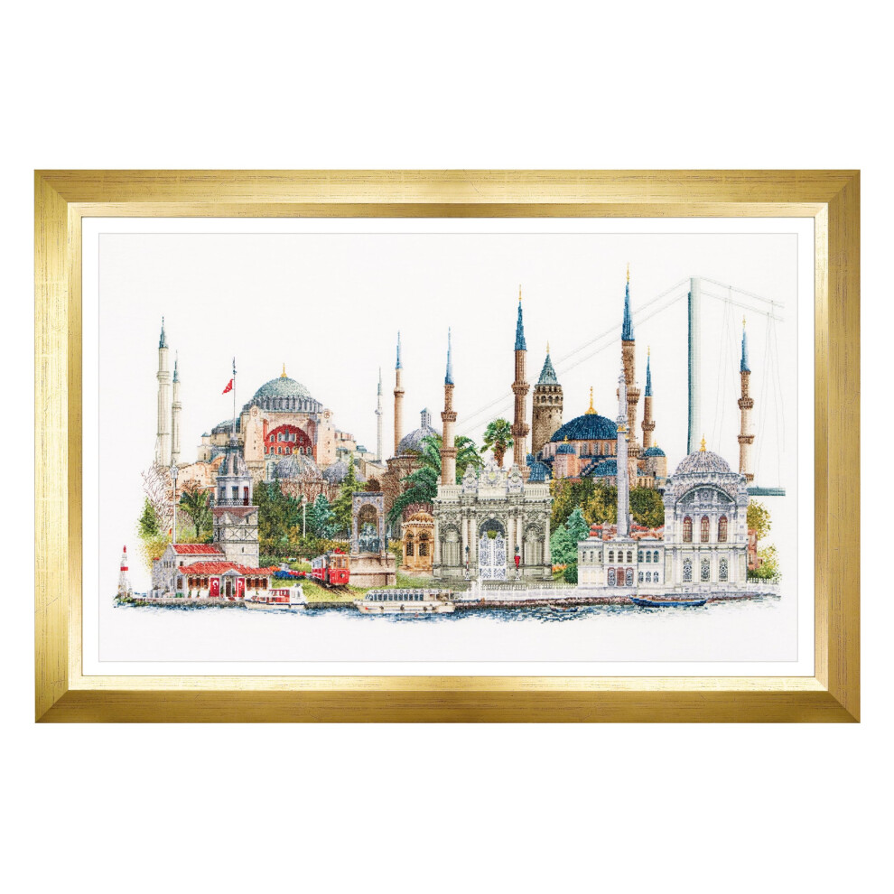 Thea Gouverneur - Counted Cross Stitch Kit - Istanbul - Aida - 18 Count - Embroidery Kit For Adults - Dmc Embroidery Threads And Other Cross Stitch Su
