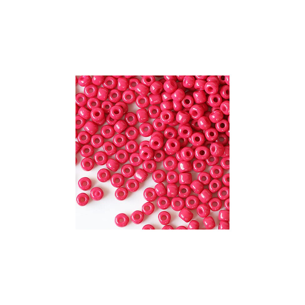 Tibaoffy Glasperlen Zum Basteln, Gr E 6/0, 4 Mm, Rosenperlen Zur Schmuckherstellung (Insgesamt Ca. 100 G, Ca. 1200 St Ck)-image