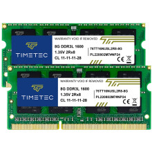 Timetec 16 GB KIT (2x8 GB) Kompatibilis a Synology NAS DiskStation/RackStation DDR3/DDR3L 1600MHz PC3L-12800 1,35V nem ECC puffereletlen SODIMM RAM-m