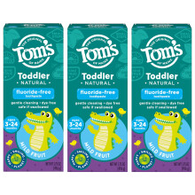 Tom's of Maine Fluoridfreie Zahnpasta f   r Kleinkinder, milde Fr   chte, 1,75 oz., 3er-Pack, Verpackung kann variieren