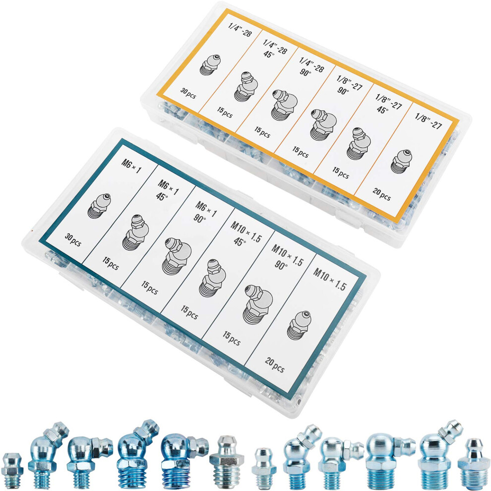 Sada Hydraulick Ch Mazac Ch Fitingov Toolly Sae A Metrick , Rovn A Uhlov , 1/4"""" 1/8"""" M6 M10, Balenie 220 Kusov-image