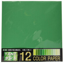 Toyo 068304 Origami Tanto -v   ripaperi, 13,8 tuumaa (35 cm), vihre    neli   , 12 kpl pakkaus